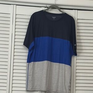 Old Navy Blue Short Sleeve Tee Colorblock Design